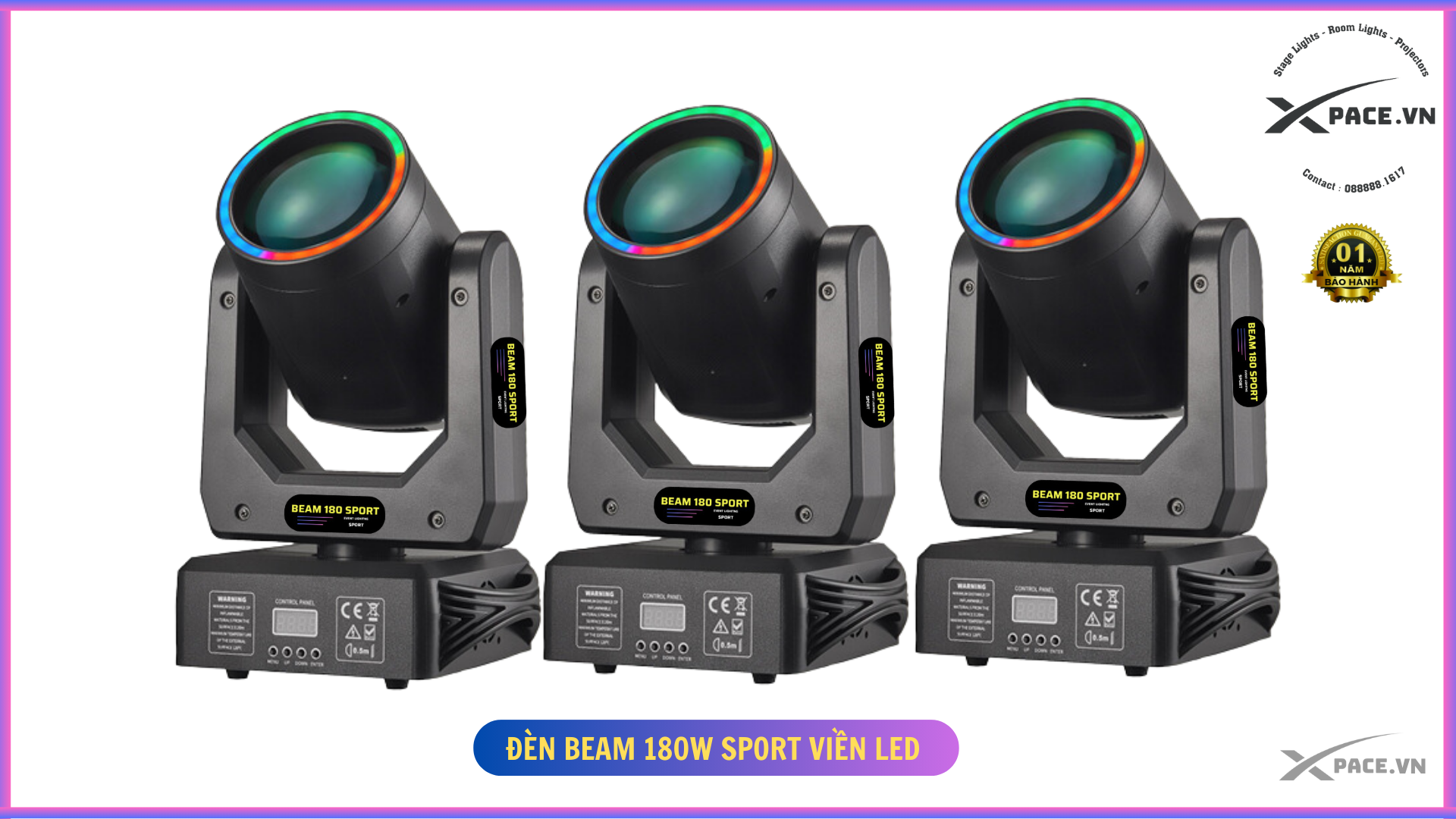 Đèn Beam 180W Viền LED